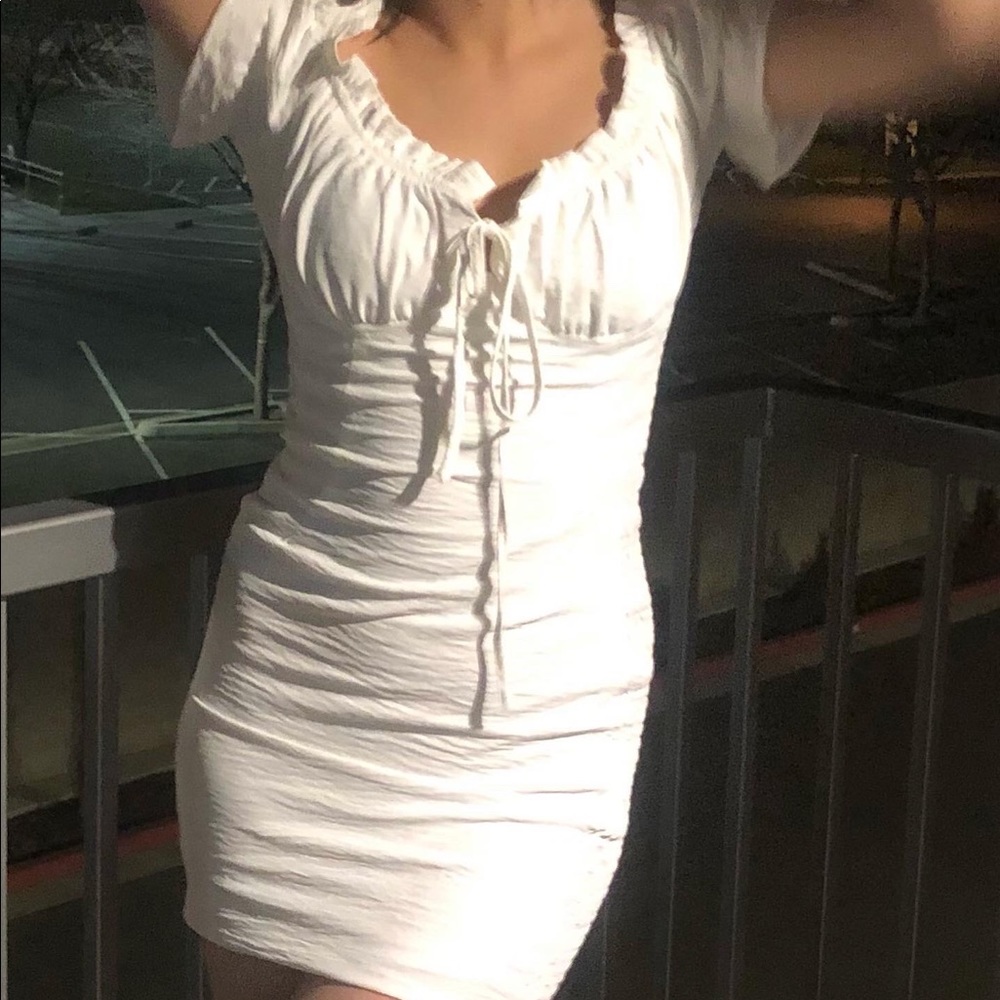 white off the shoulder dress